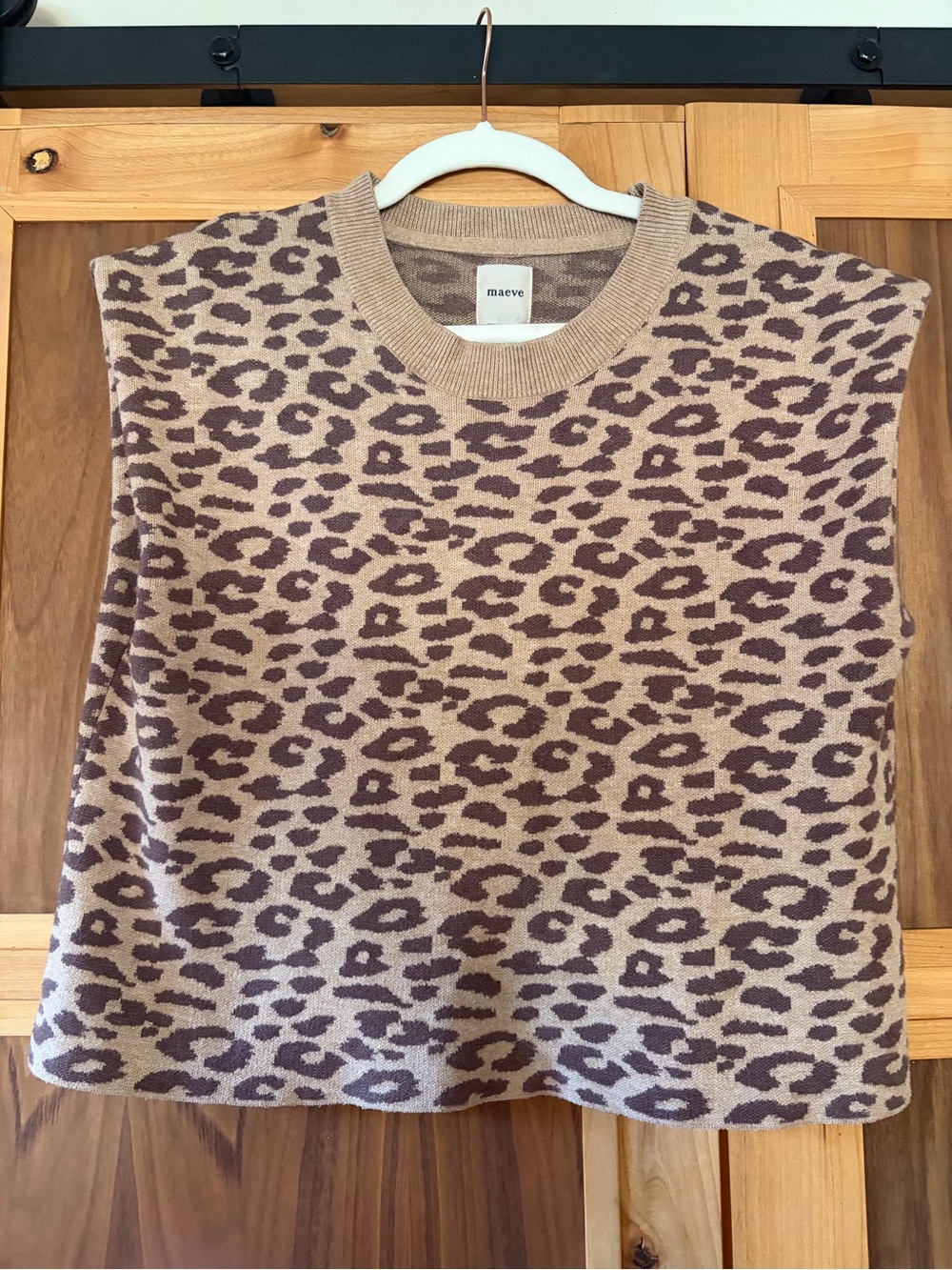 Maeve Noah Leopard Knit Tank Sweater